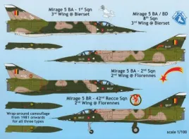 DCD7266 Mirage 5BA/BD/BR Belgian Air Force