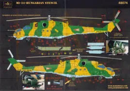 HUN48074 Mi-24 Hind Stencils Hungarian Air Force